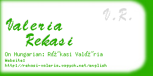 valeria rekasi business card